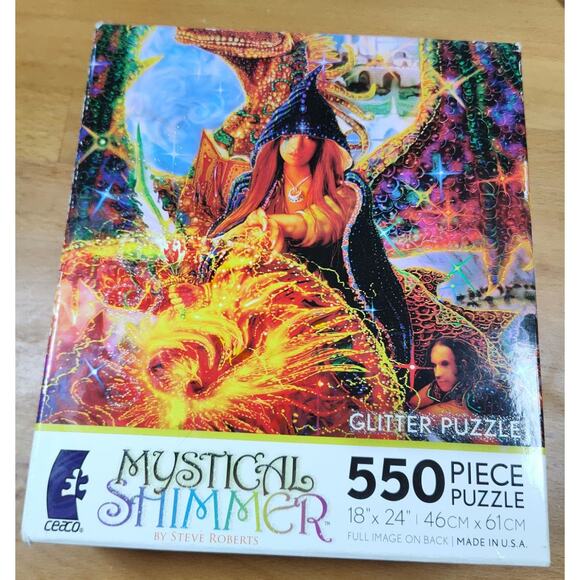 Steve Roberts Dragon Master Apprentice Mystical Shimmer 550 Piece Puzzle - Picture 1 of 7